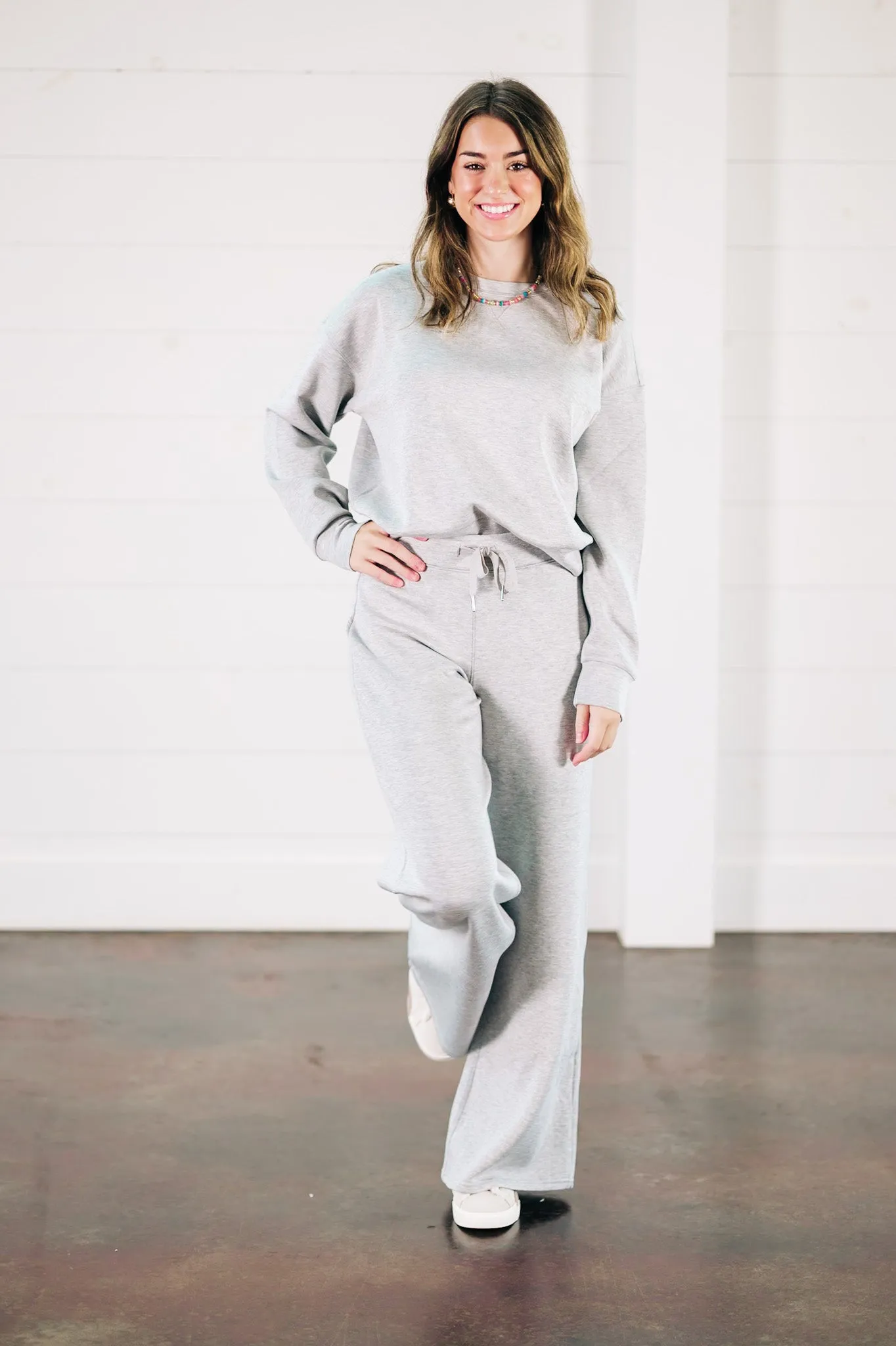 AirEssentials Light Grey Wide Leg Pant