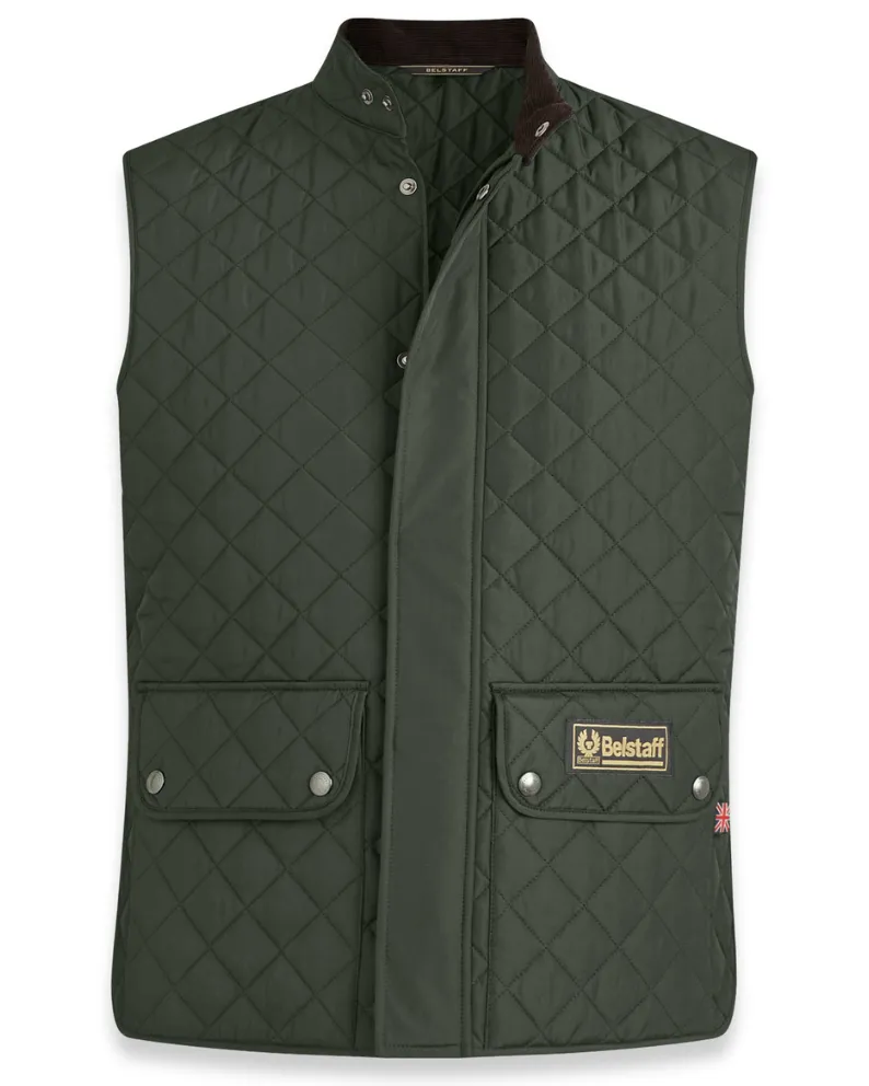 Belstaff Quilted Waistcoat Jacket - Olive Green