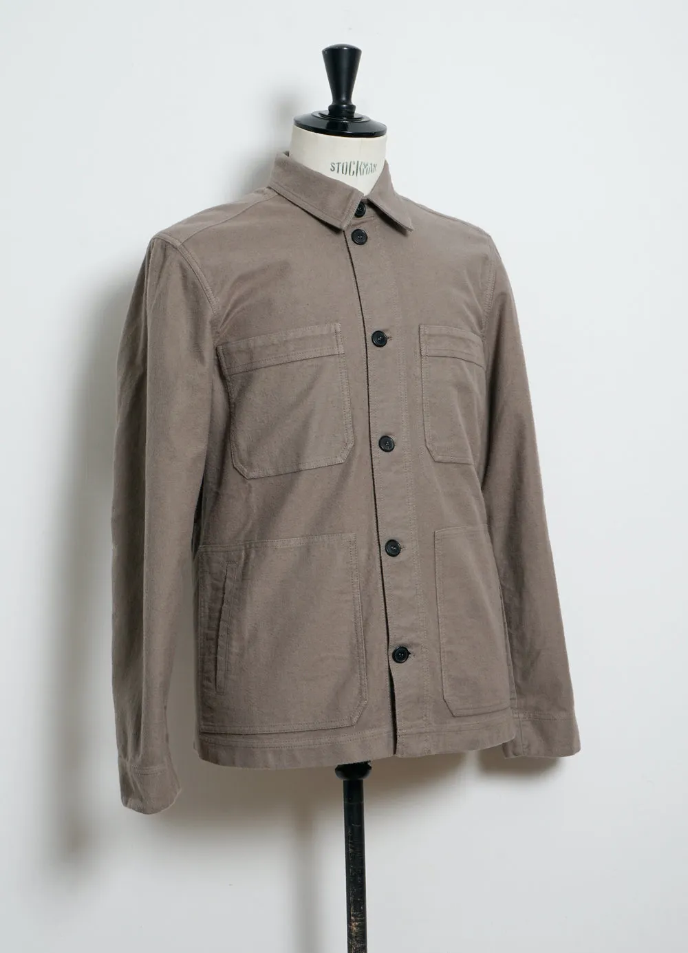 BERTRAM 28-22-7 | Refined Moleskin Work Jacket | Light Stone