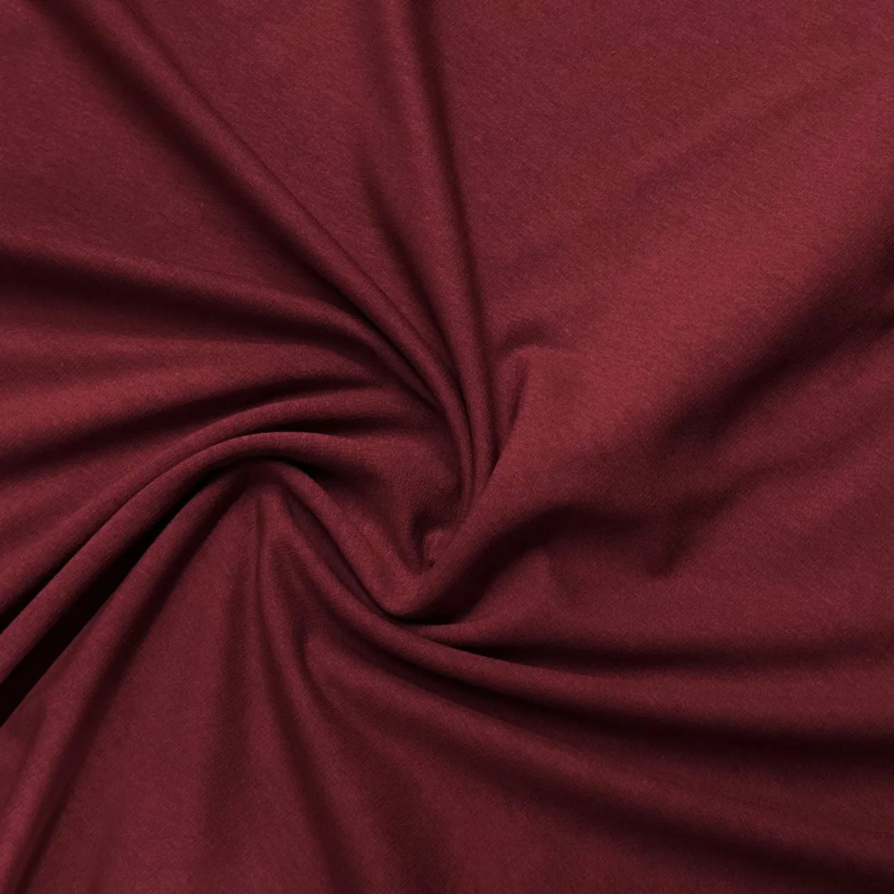 Burgundy Cotton Stretch French Terry Fabric