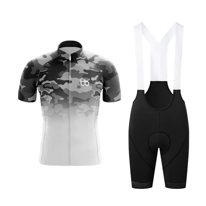 Camouflage Neck Club Cycling Kit (V3) (Grey-White)