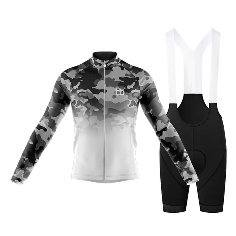 Camouflage Neck Club Cycling Kit (V3) (Grey-White)