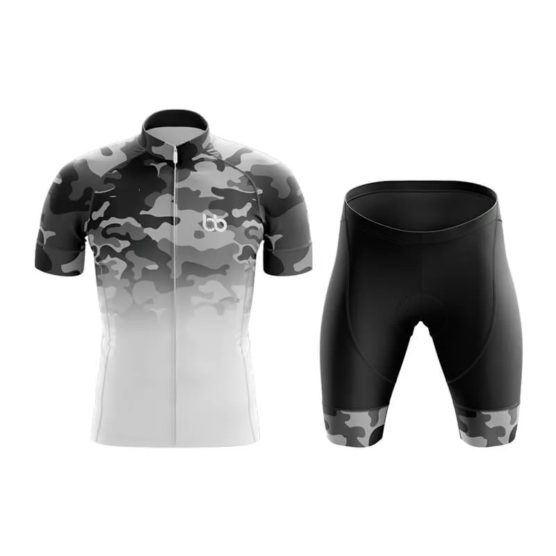 Camouflage Neck Club Cycling Kit (V3) (Grey-White)