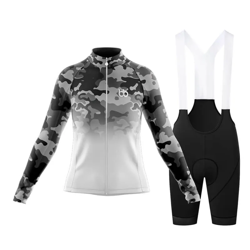 Camouflage Neck Club Cycling Kit (V3) (Grey-White)