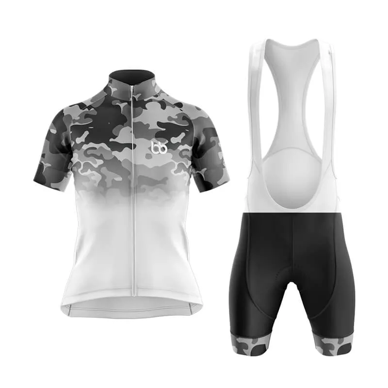 Camouflage Neck Club Cycling Kit (V3) (Grey-White)