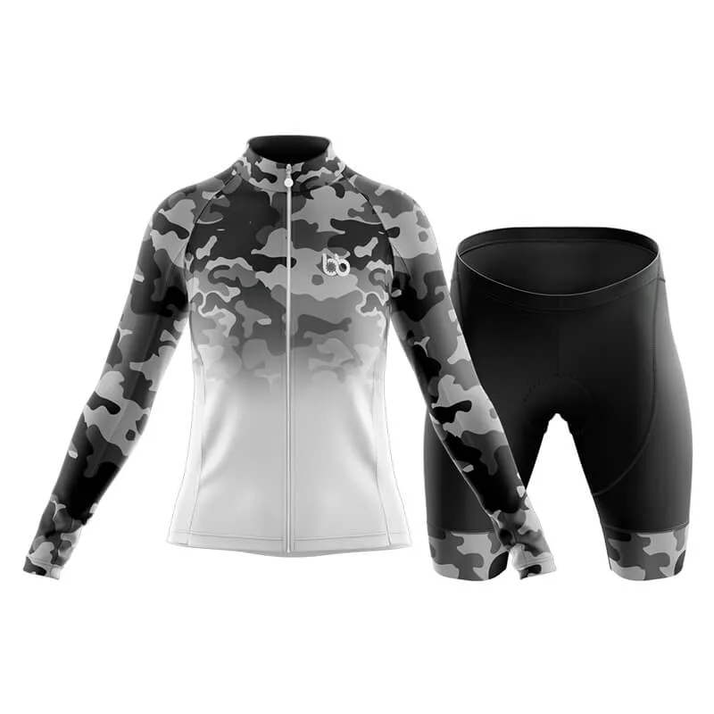 Camouflage Neck Club Cycling Kit (V3) (Grey-White)