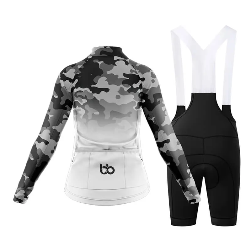 Camouflage Neck Club Cycling Kit (V3) (Grey-White)