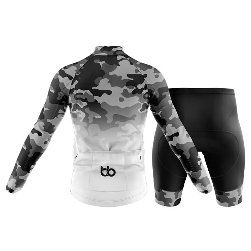 Camouflage Neck Club Cycling Kit (V3) (Grey-White)