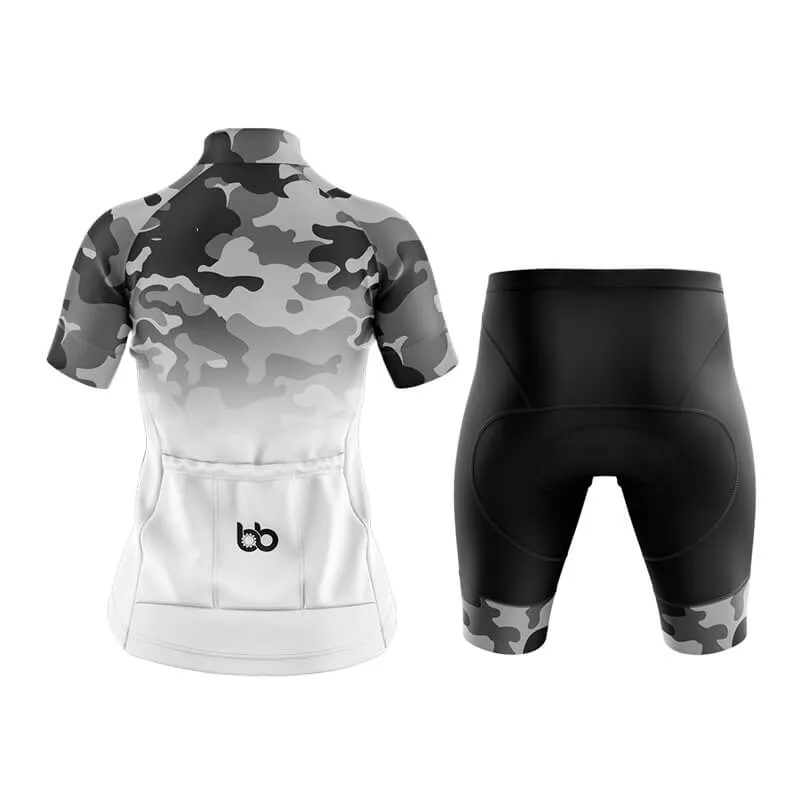 Camouflage Neck Club Cycling Kit (V3) (Grey-White)