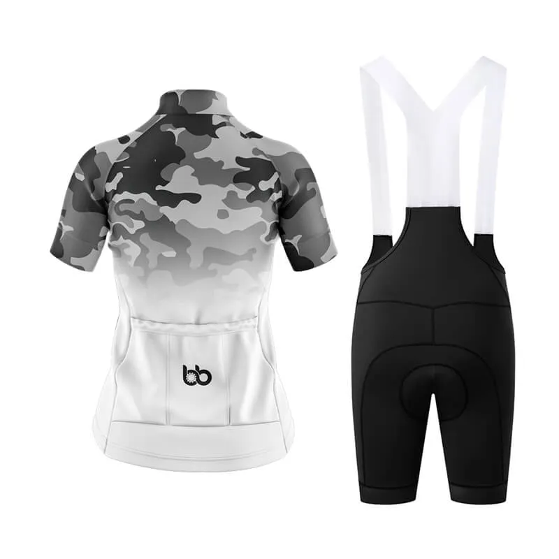 Camouflage Neck Club Cycling Kit (V3) (Grey-White)