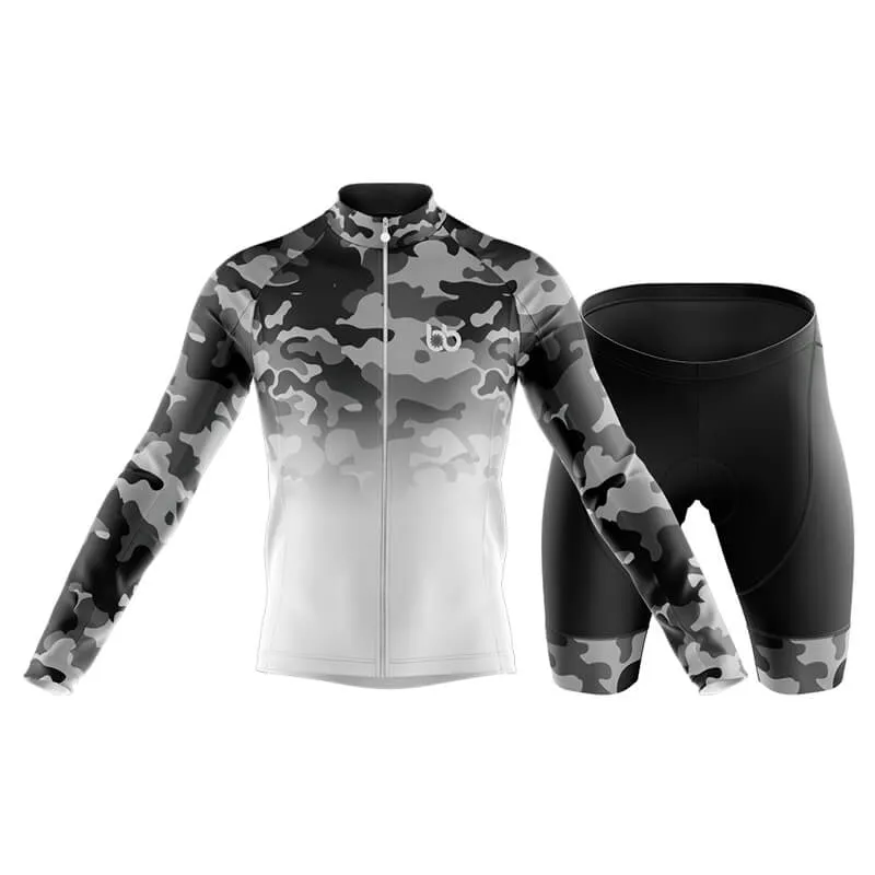 Camouflage Neck Club Cycling Kit (V3) (Grey-White)