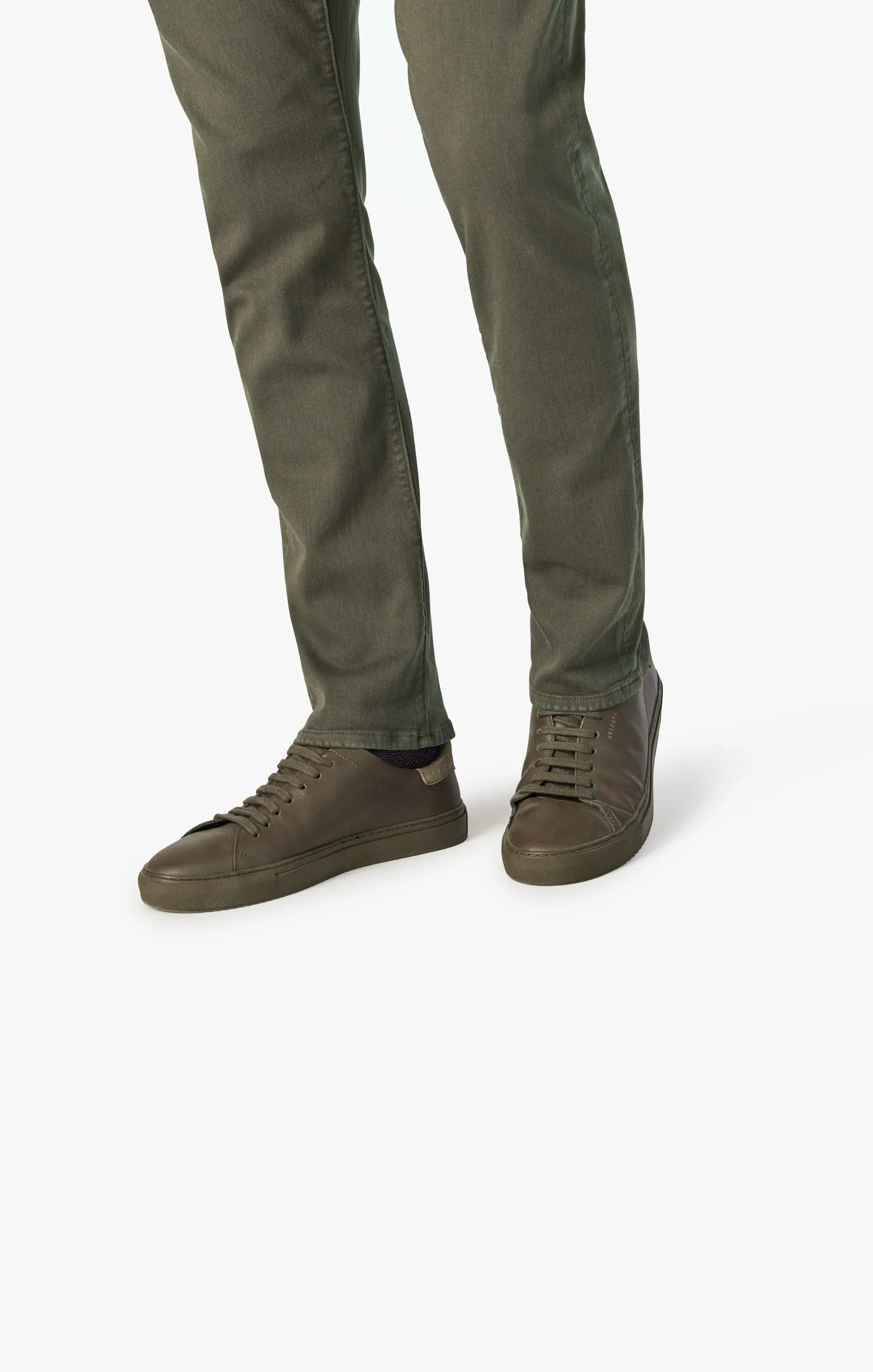 Charisma Relaxed Straight Pants in Green Comfort