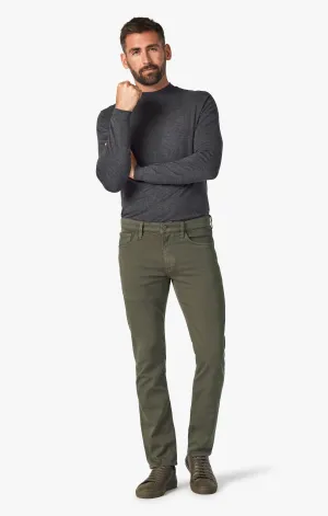 Charisma Relaxed Straight Pants in Green Comfort