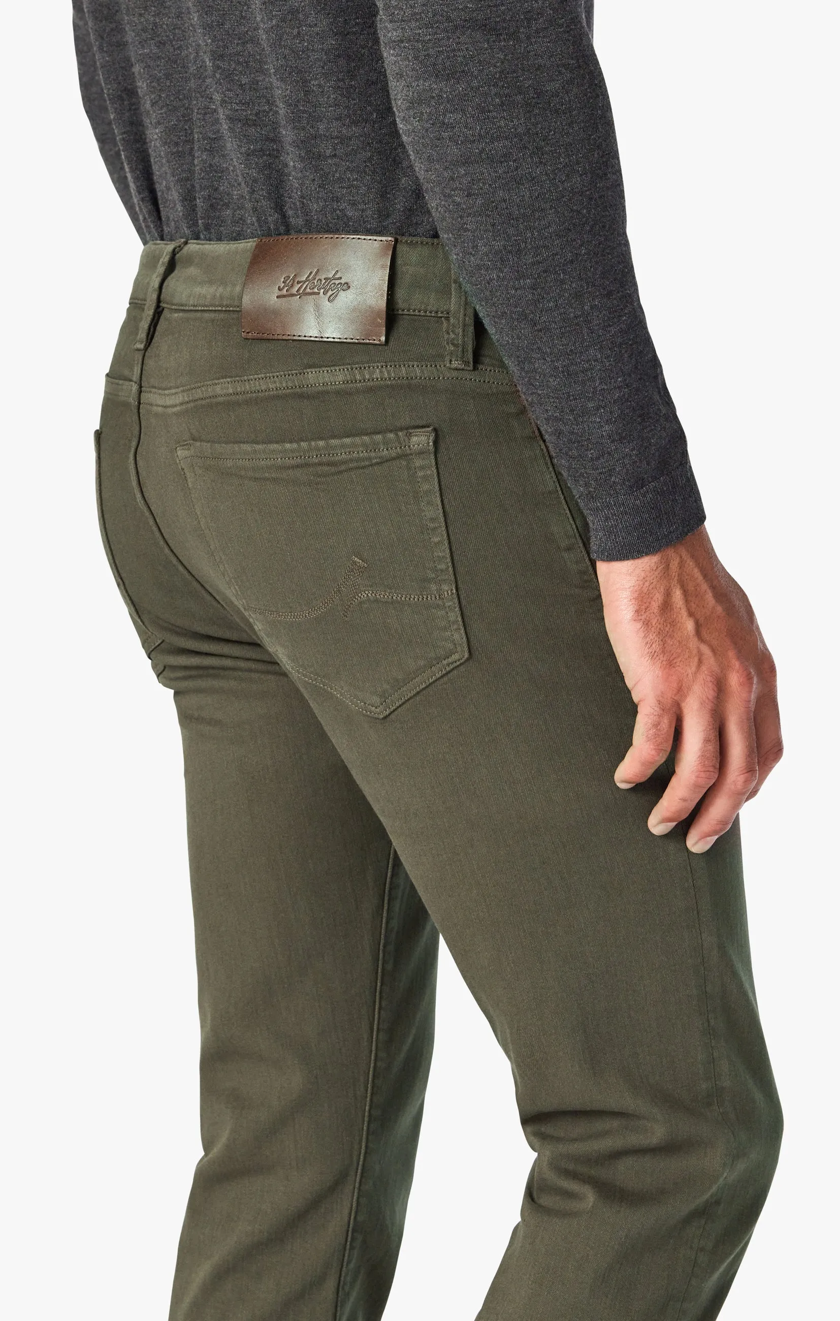 Charisma Relaxed Straight Pants in Green Comfort