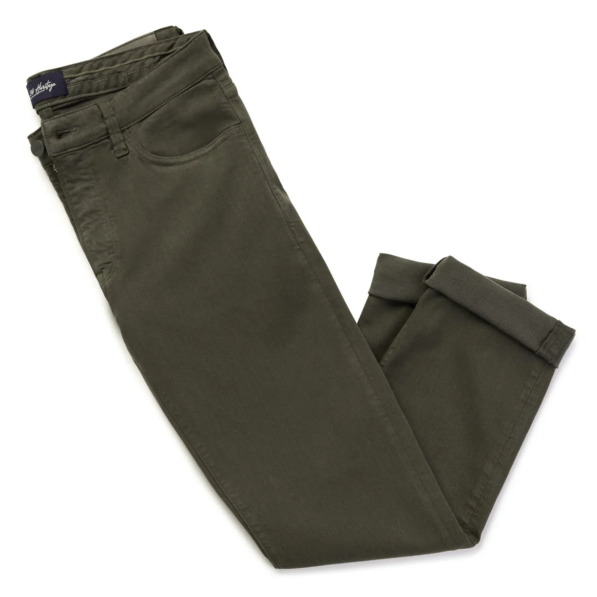 Charisma Relaxed Straight Pants in Green Comfort