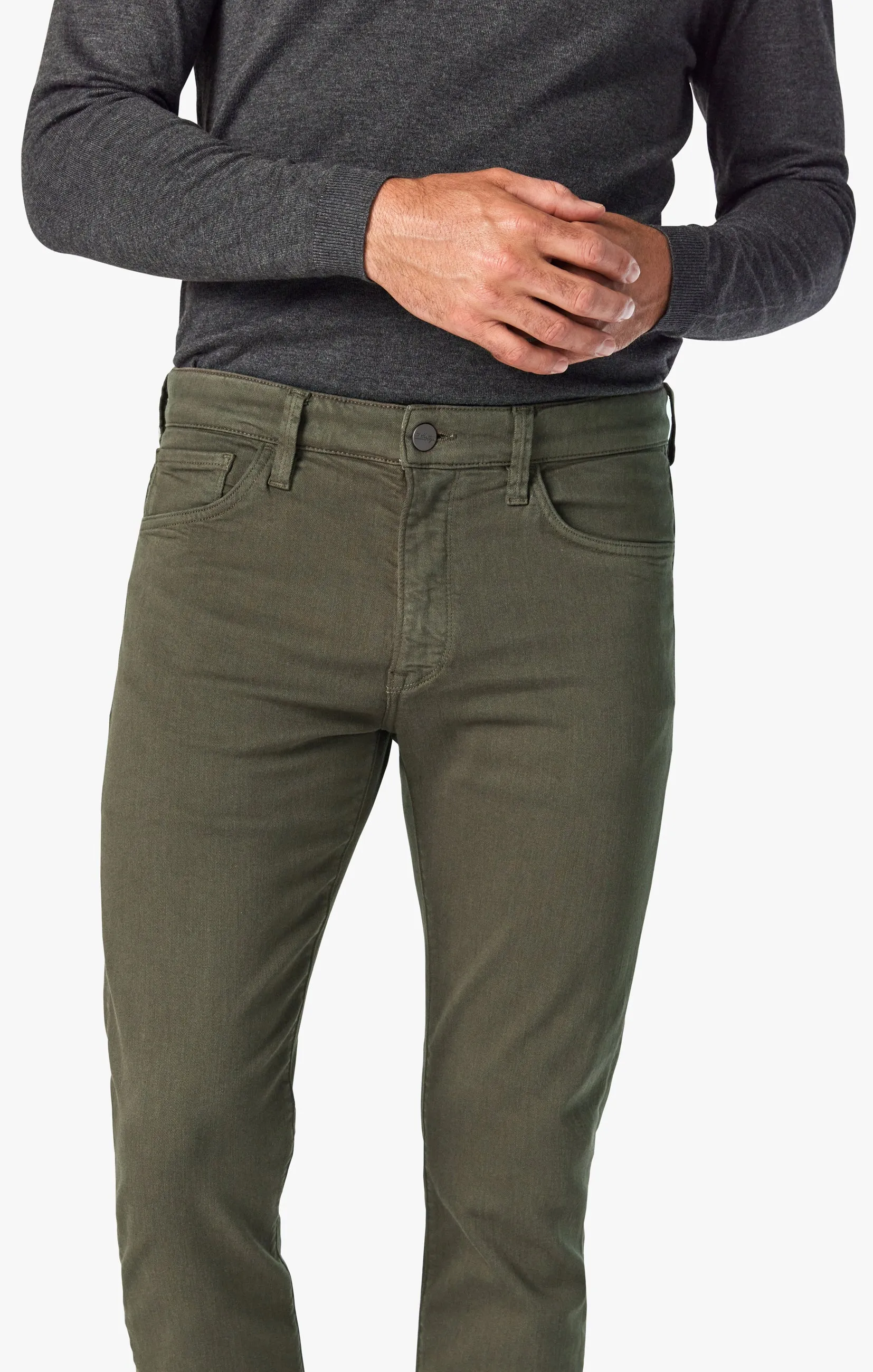 Charisma Relaxed Straight Pants in Green Comfort