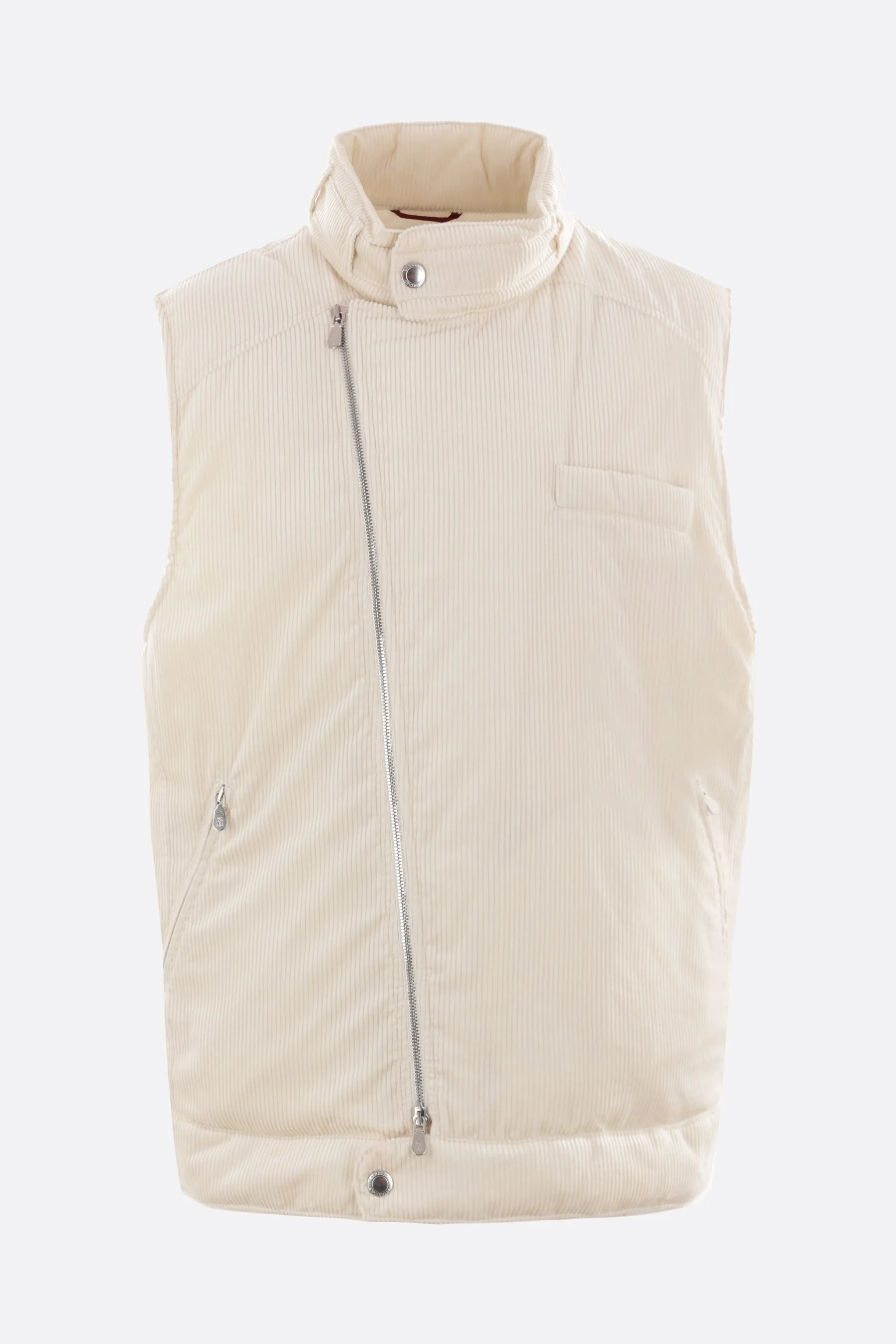 Corduroy Quilted Down Vest