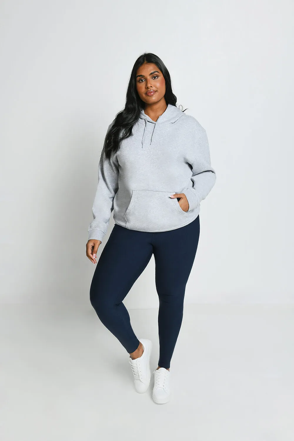 Curve Everyday Pullover Hoodie - Light Grey Marl