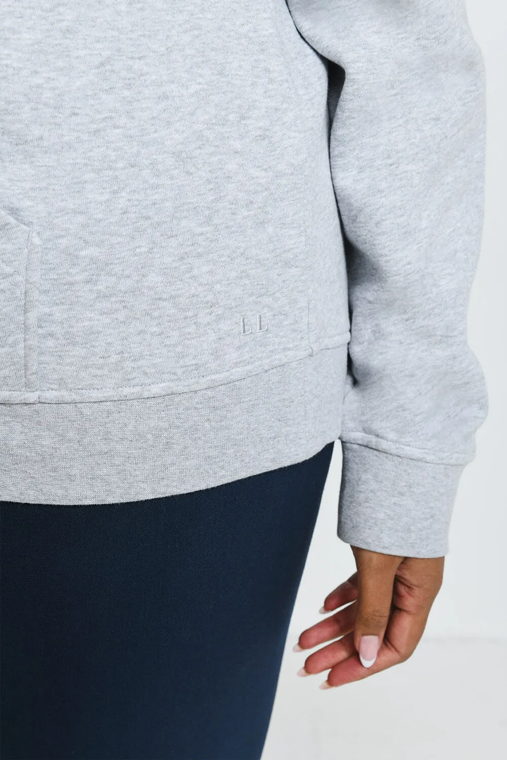 Curve Everyday Pullover Hoodie - Light Grey Marl