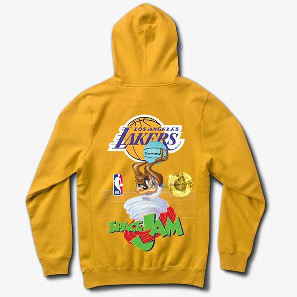 Diamond x Space Jam Hoodie Los Angeles Lakers Gold