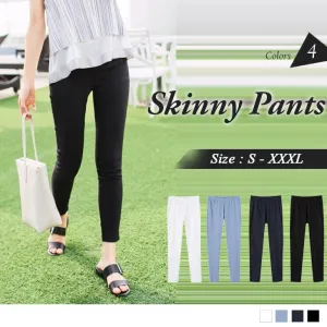 ELASTIC WAIST SLIMMING LONG PANTS