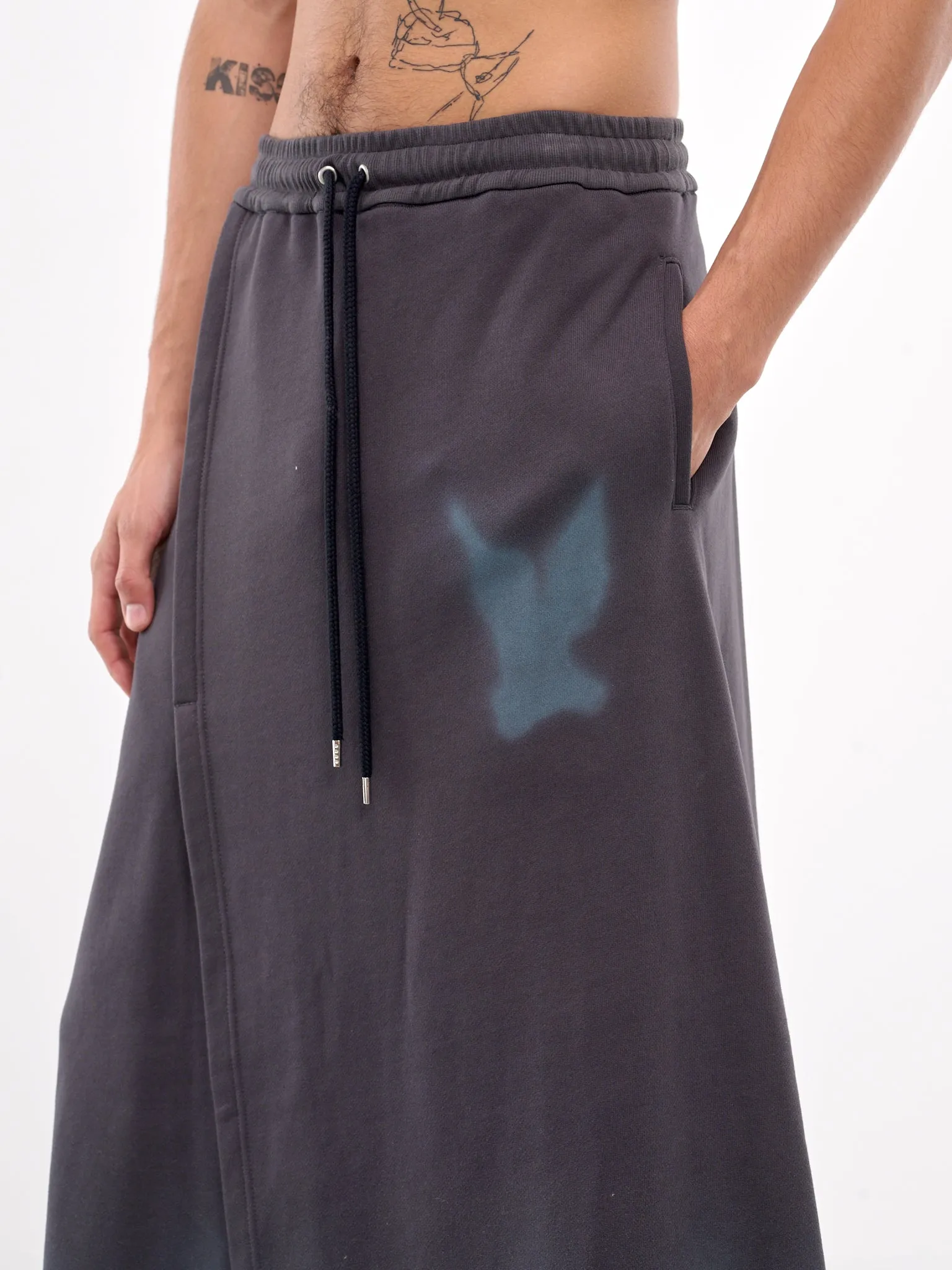 Elasticated Gradient Skirt (PT1124-BLACK)