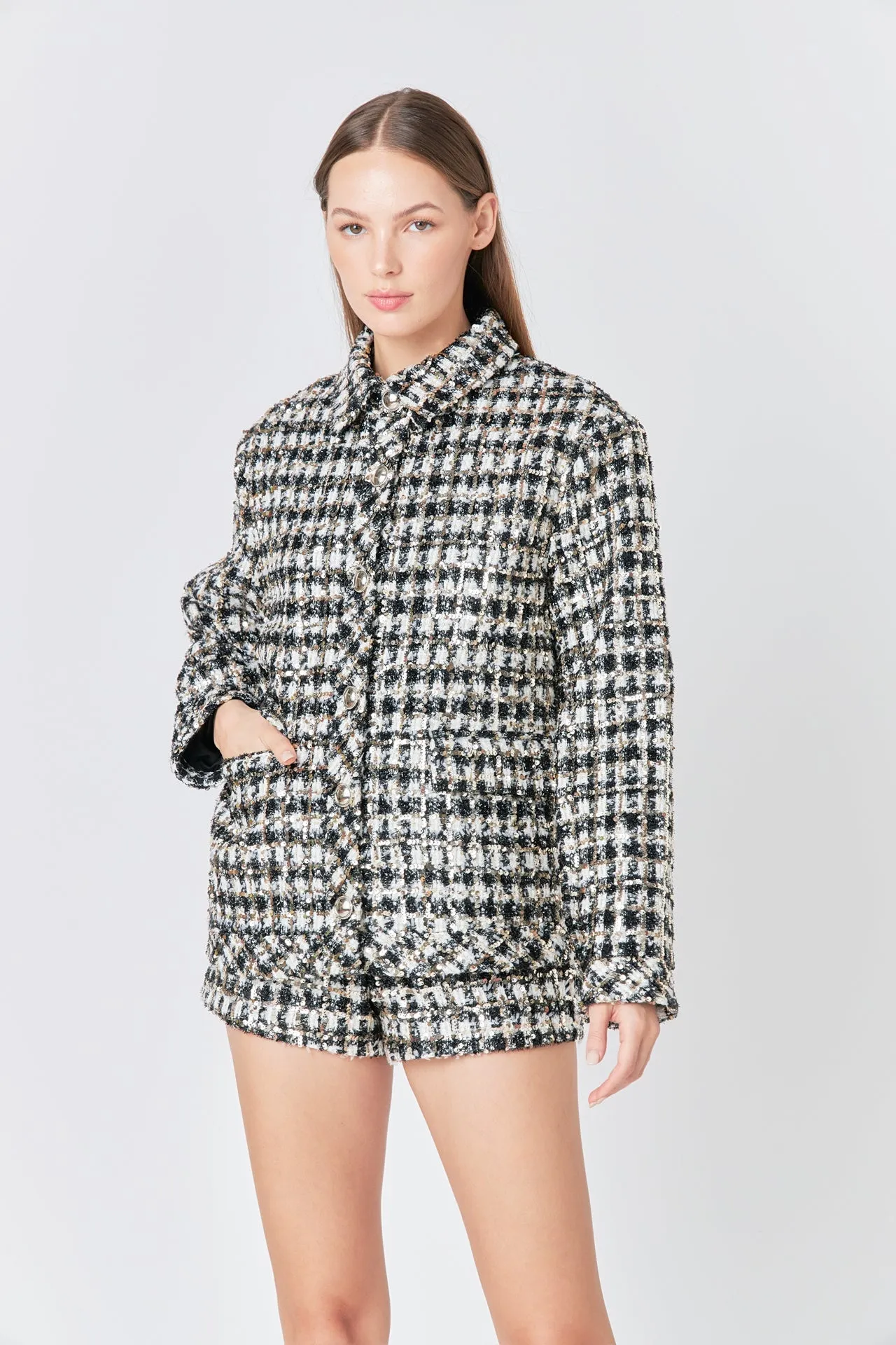 Endless Rose - Sequins Check Jacket