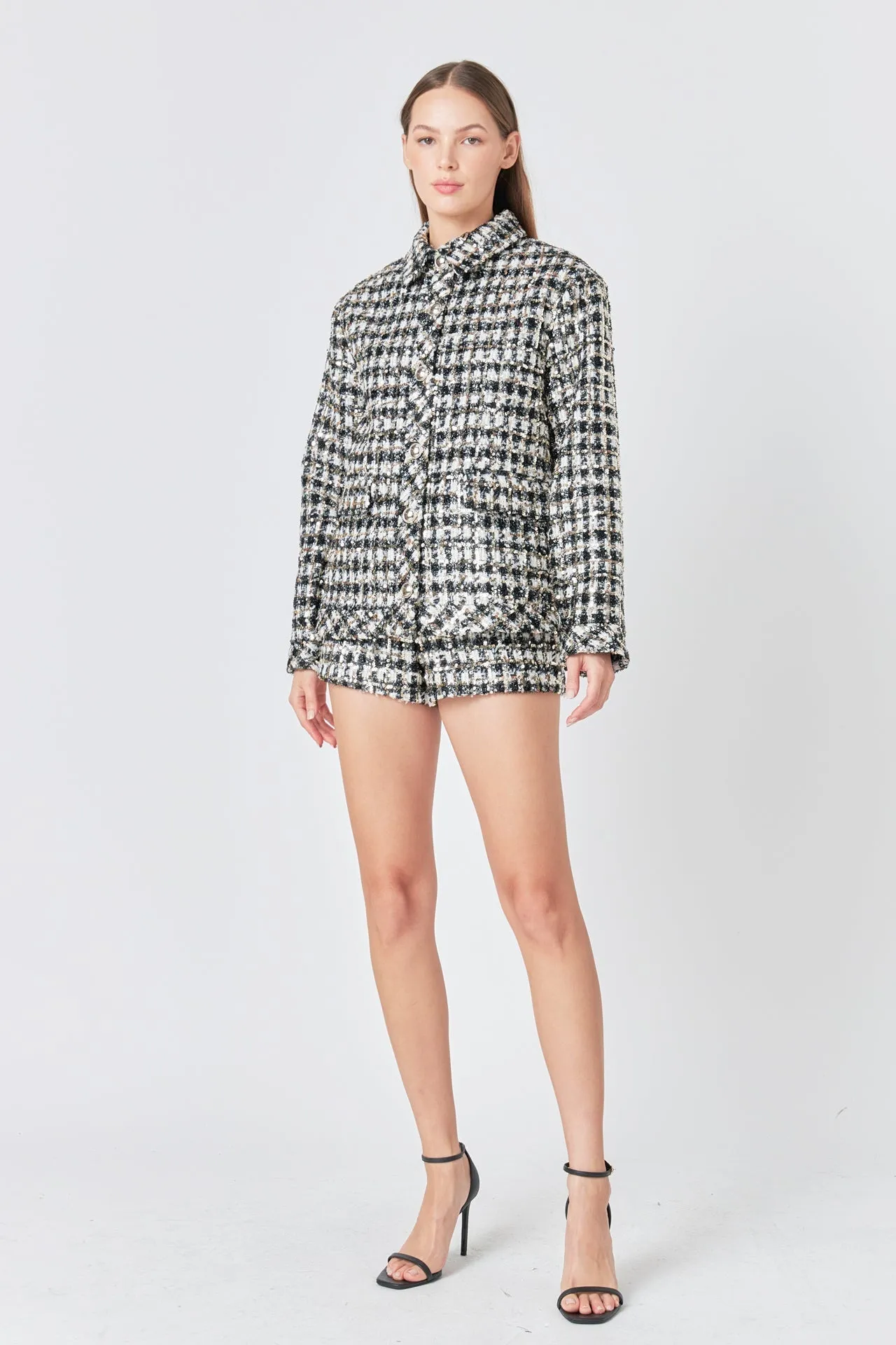 Endless Rose - Sequins Check Jacket