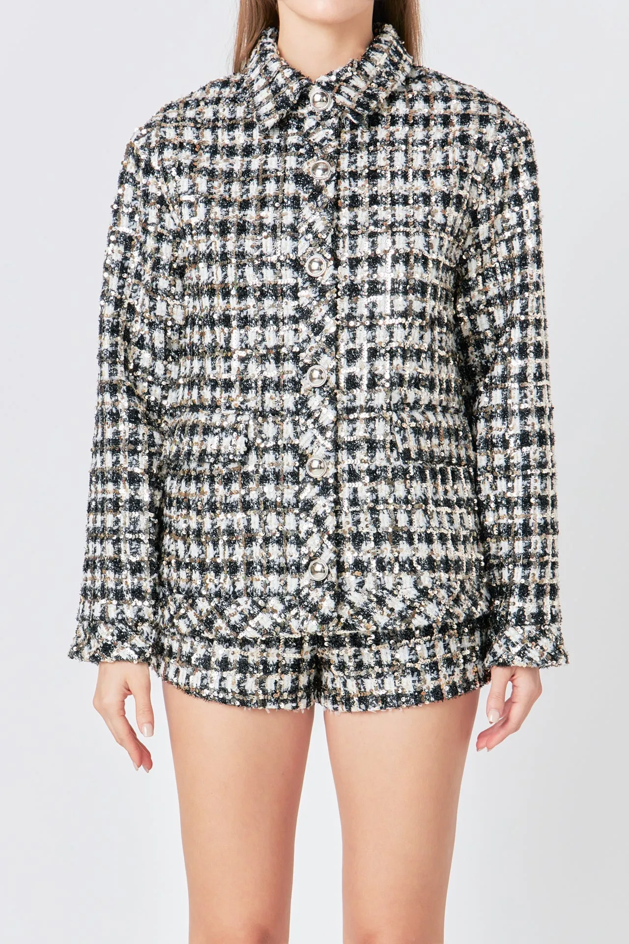 Endless Rose - Sequins Check Jacket