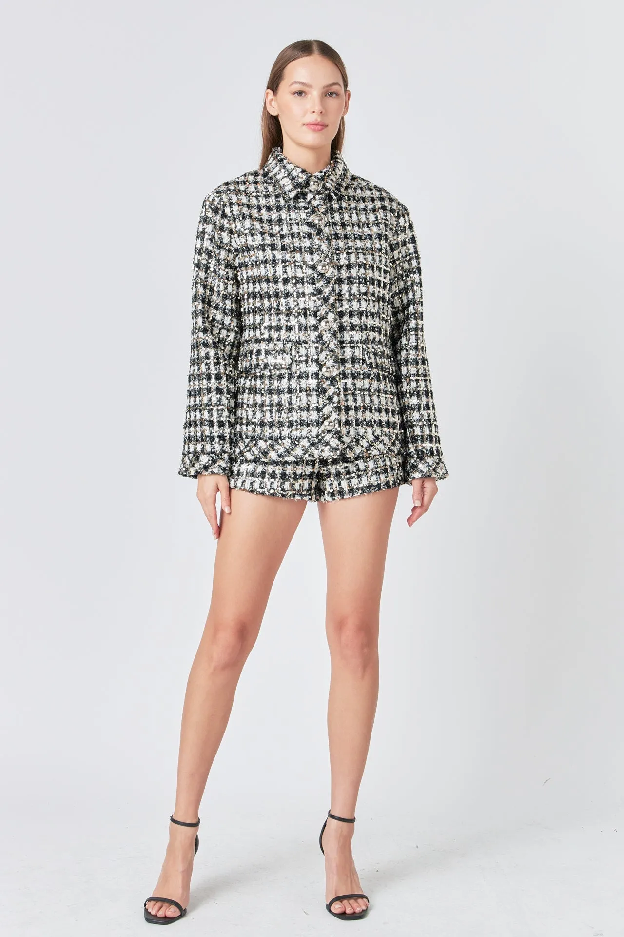 Endless Rose - Sequins Check Jacket