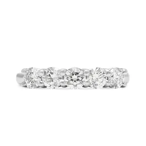 Five Stone Brilliant Cut Diamond Ring - Platinum