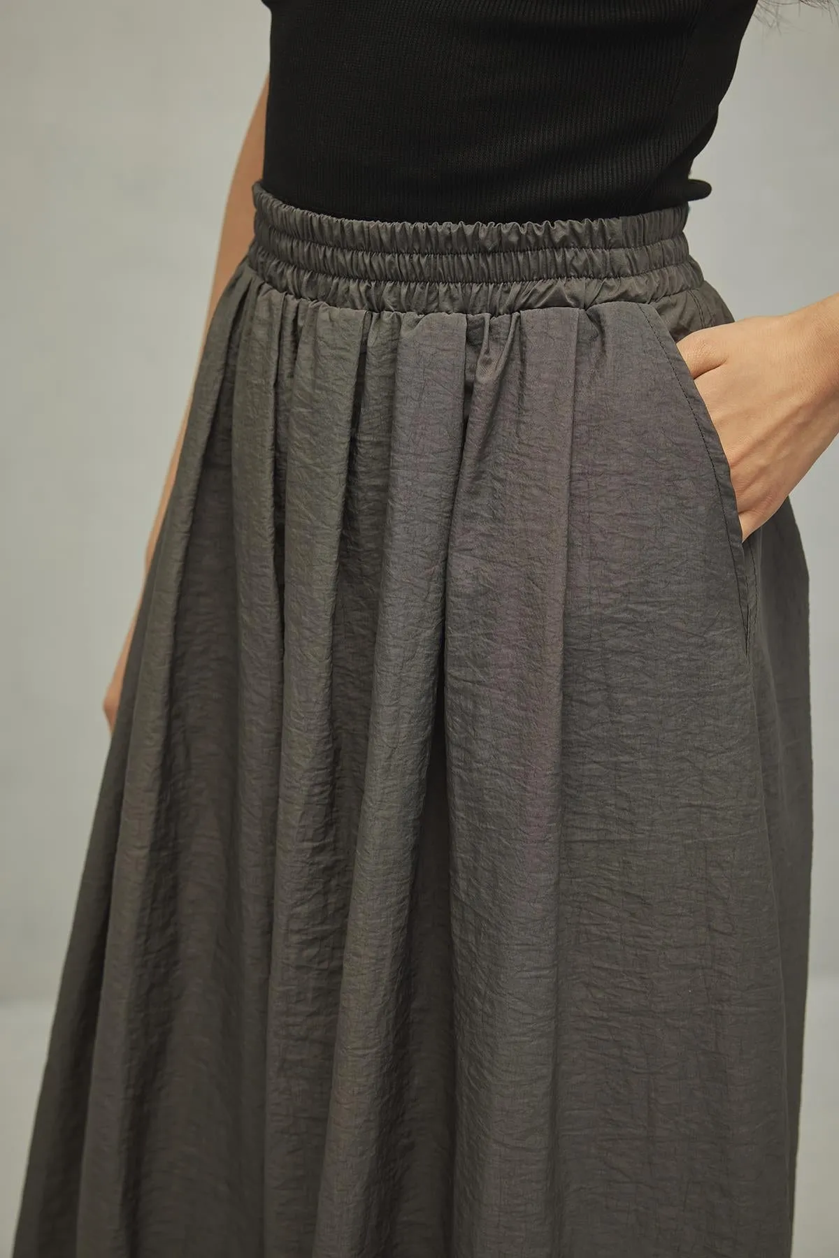 Gathered Skirt Anthracite