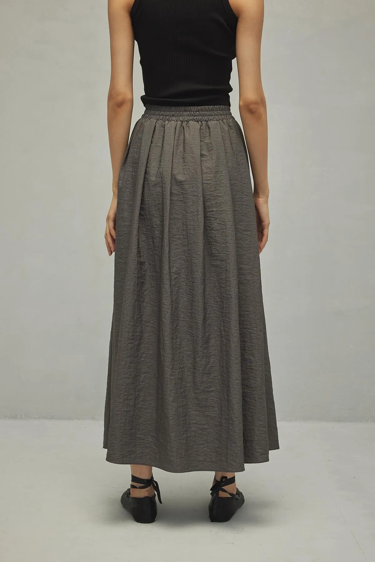 Gathered Skirt Anthracite