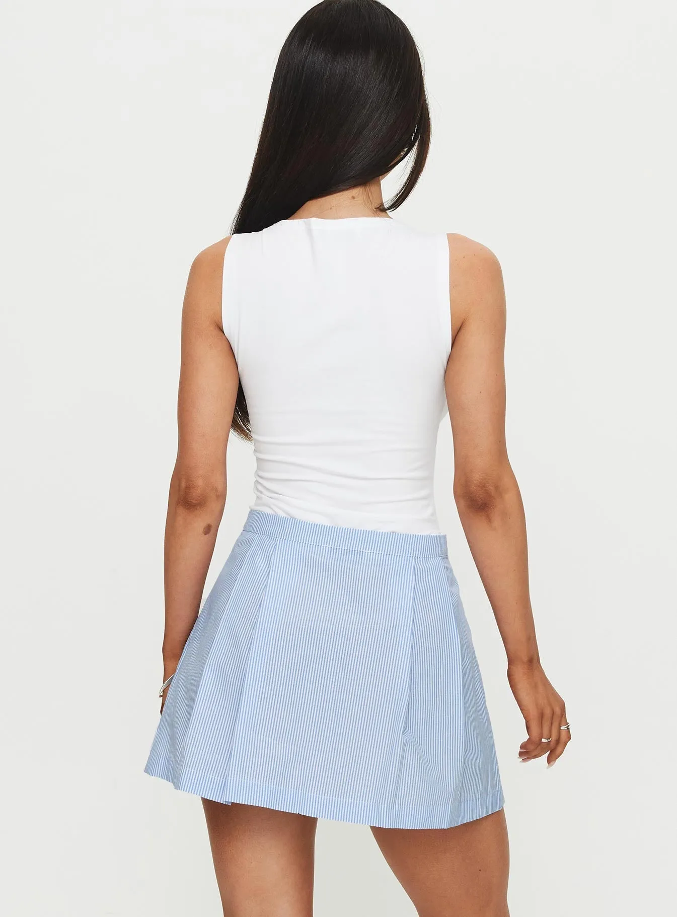 Ginnifer Pleated Mini Skirt Stripe