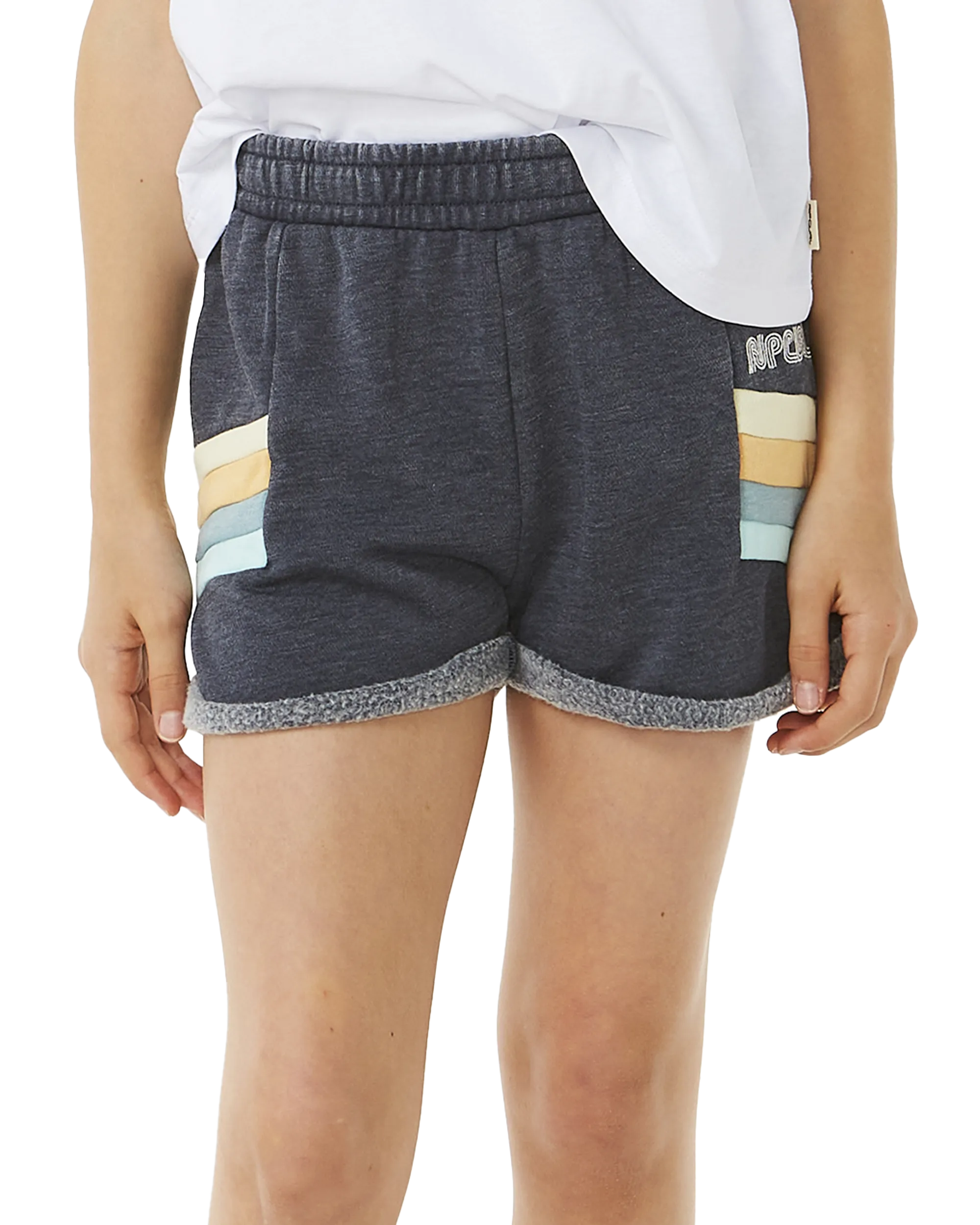 Girls Block Party Jogger Shorts in Navy