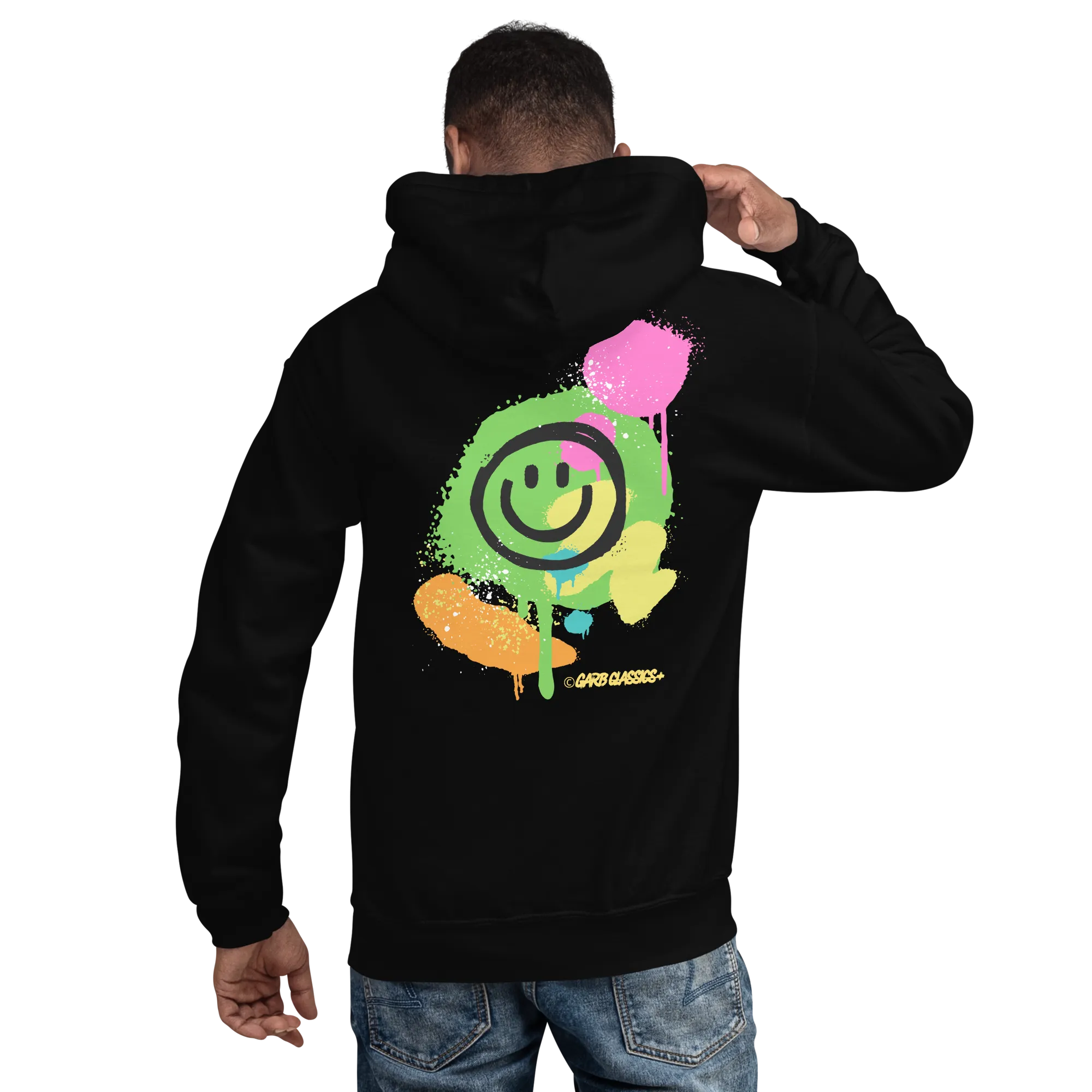 Graffiti Smiley Graphic Hoodie