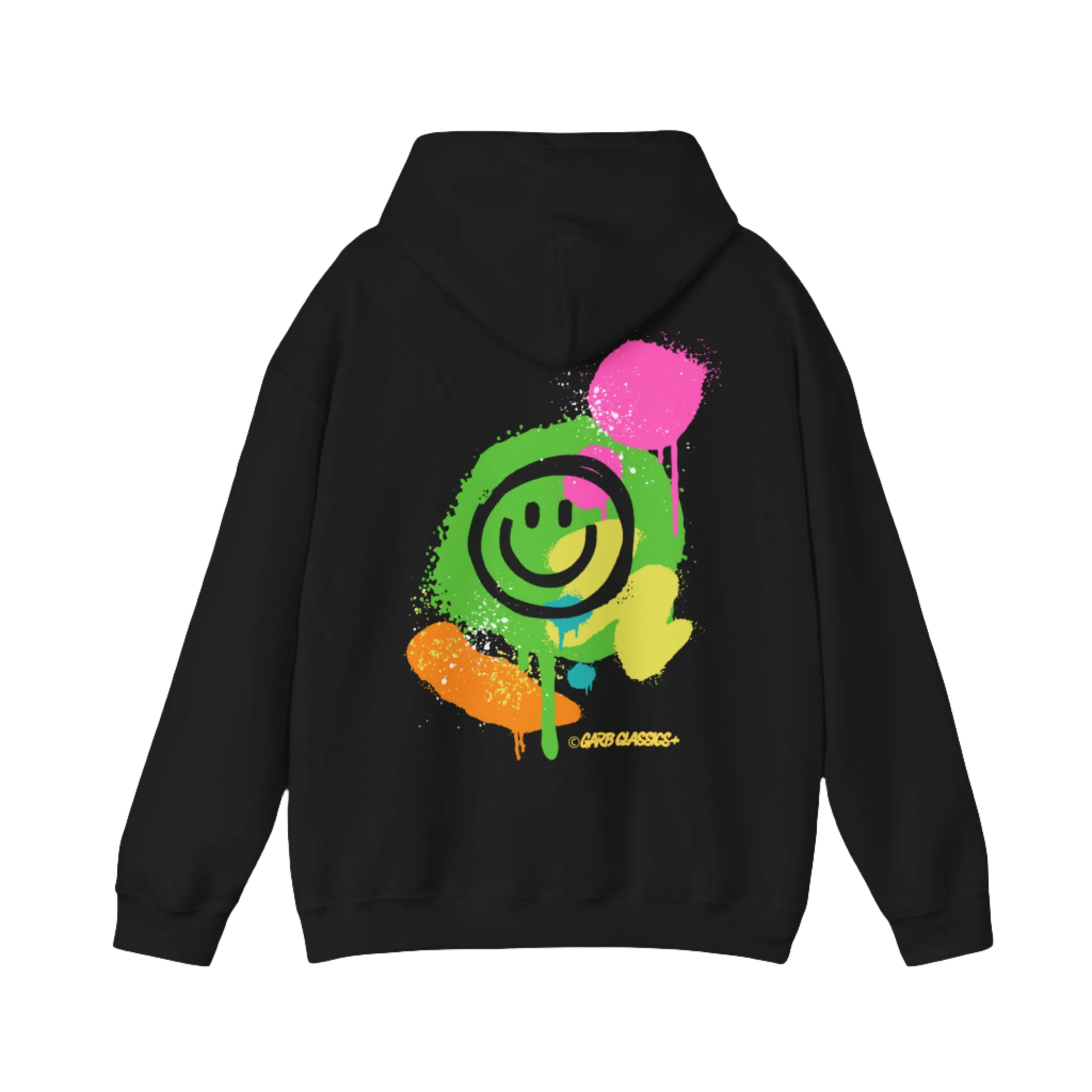 Graffiti Smiley Graphic Hoodie