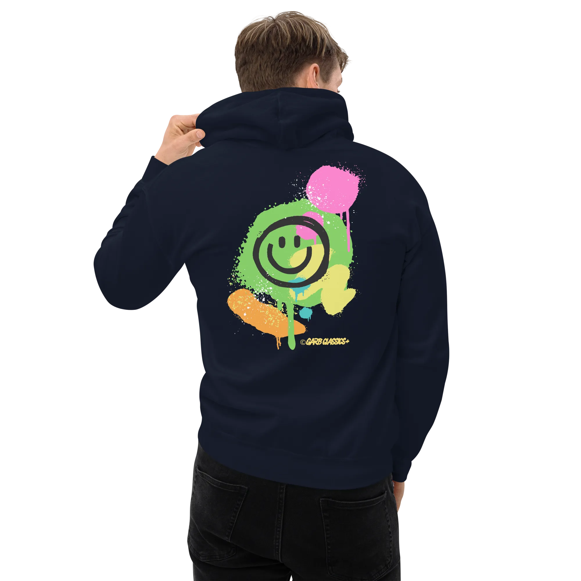 Graffiti Smiley Graphic Hoodie