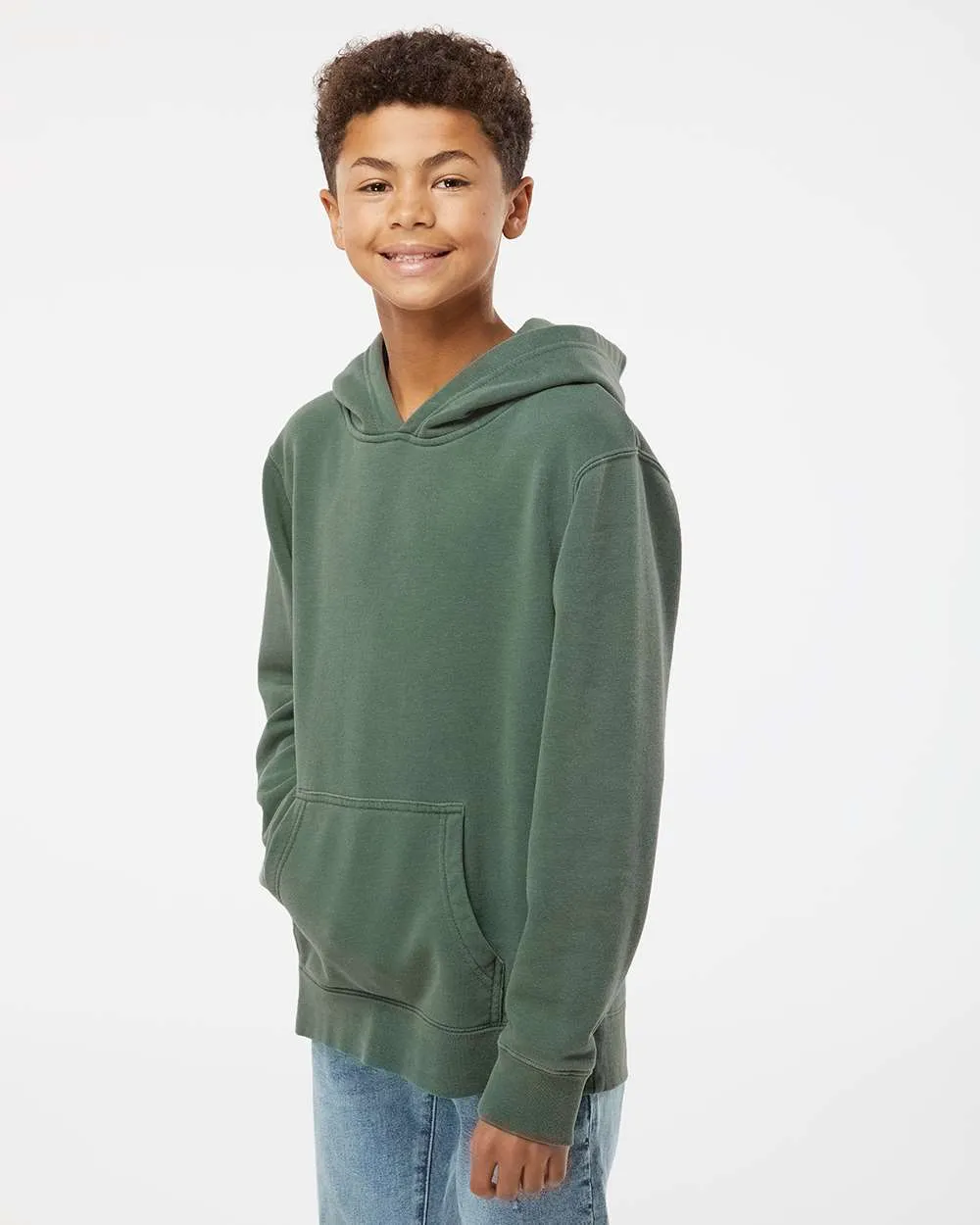 Independent Trading Co. Youth Midweight Pigment-Dyed Hooded Sweatshirt PRM1500Y