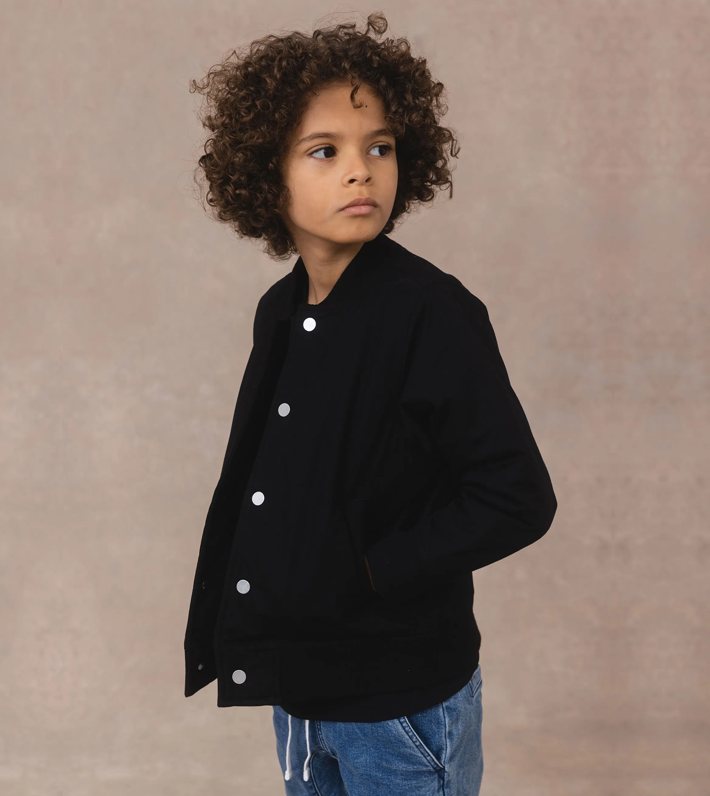 Kids Wolf Bomber Black