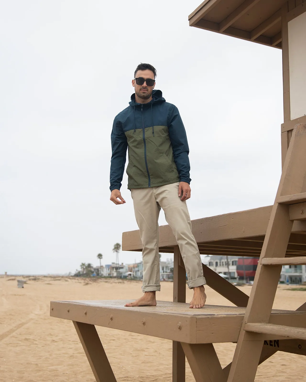 Lightweight Windbreaker Full-Zip Jacket