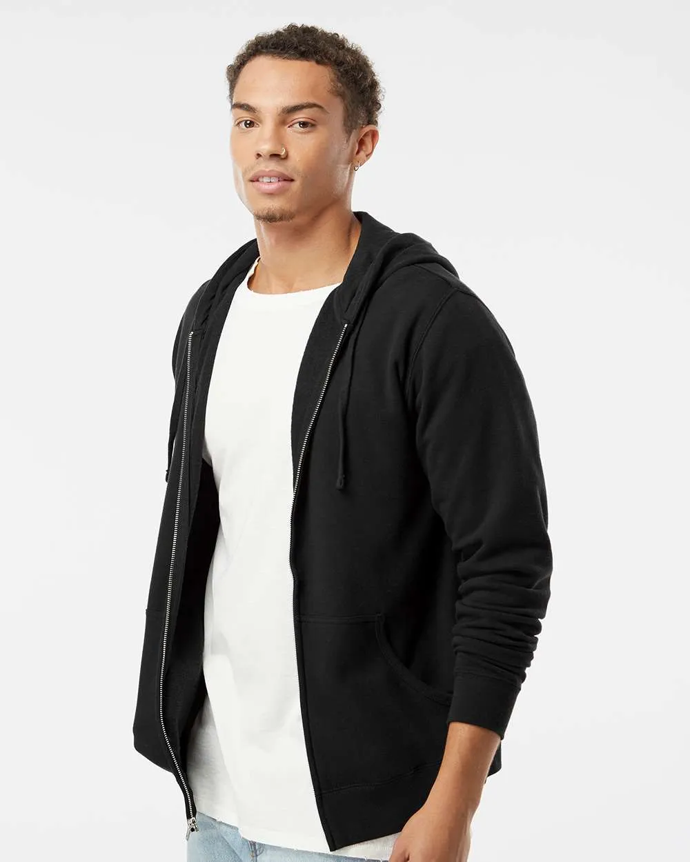 Lightweight Zip Hooded Sweatshirt