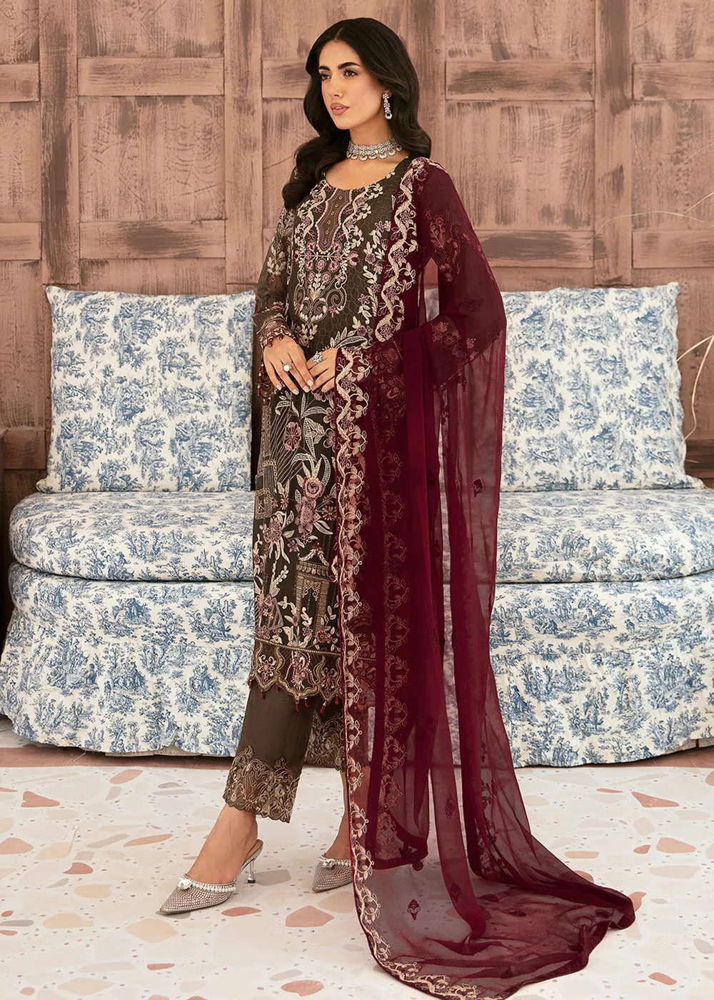 Luxury Chiffon Collection 2024 by Ramsha | F-2604