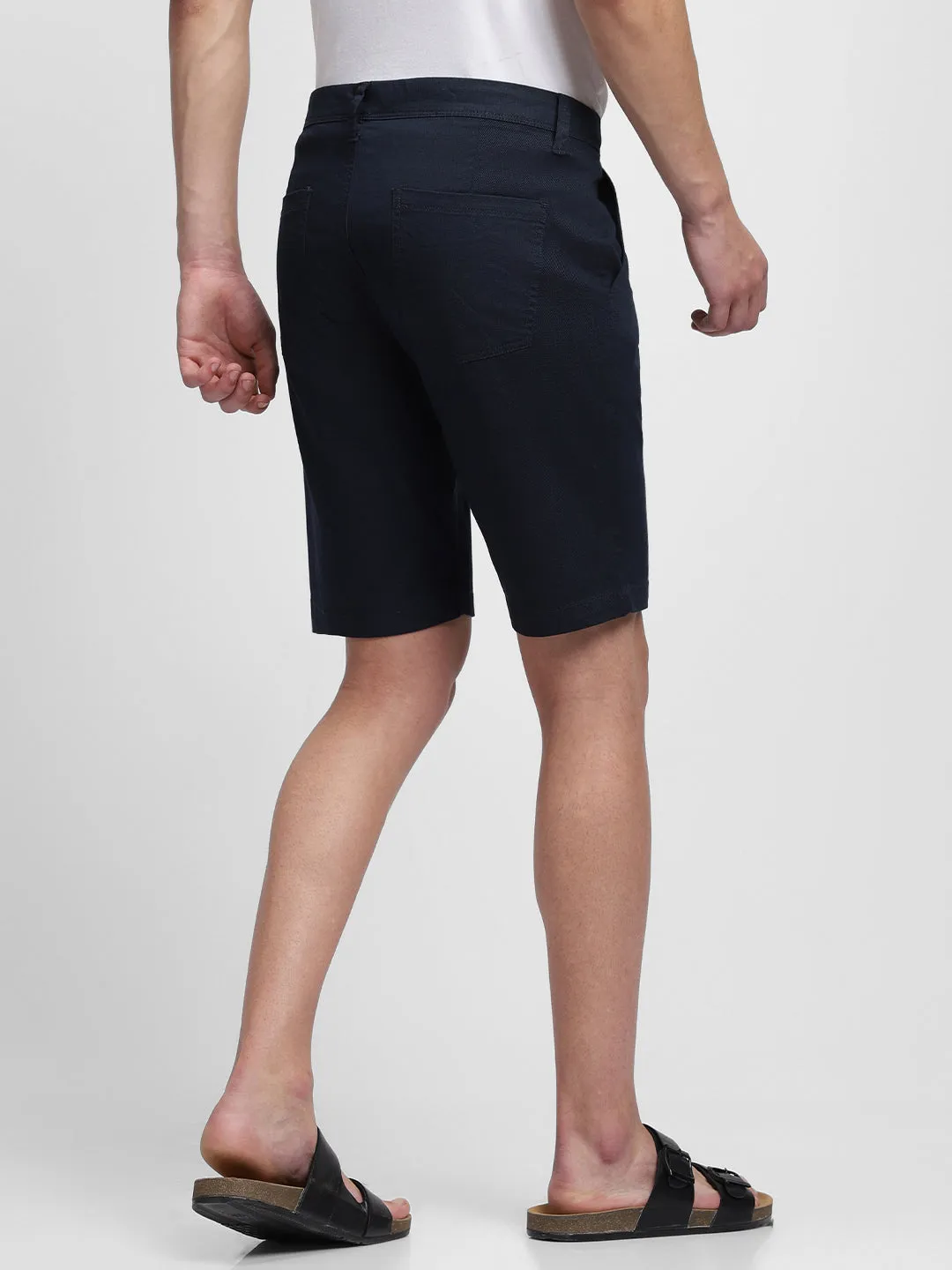 Men's Navy Cotton Shorts