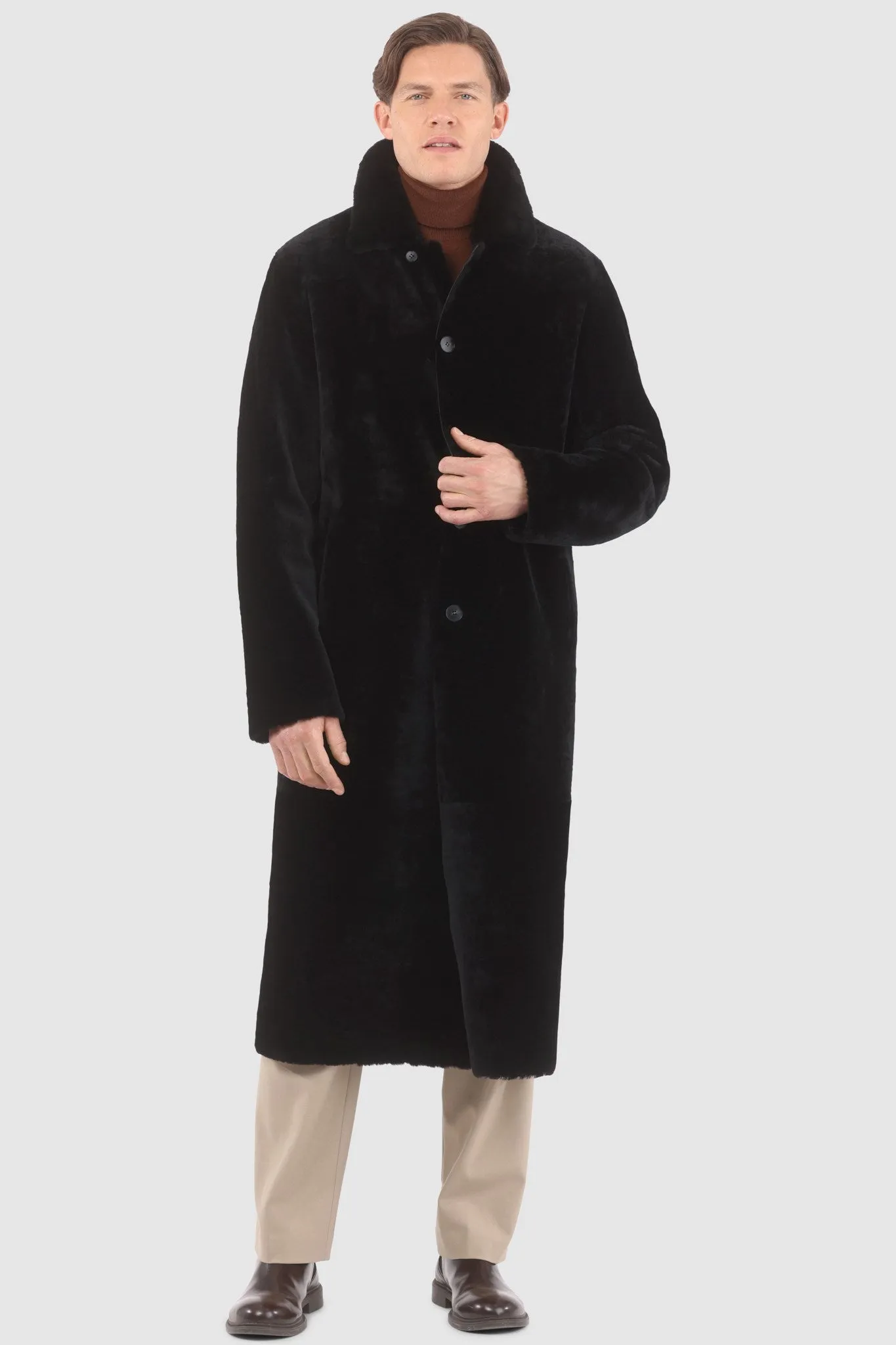 Men's Reversible Select Shearling Lamb Coat