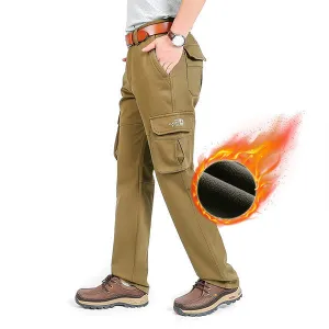 Mens Winter Casual Cotton Cargo Pants