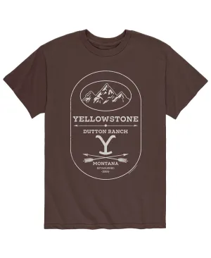 Men's yellowstone dutton ranch montana AIRWAVES T-shirt, brown