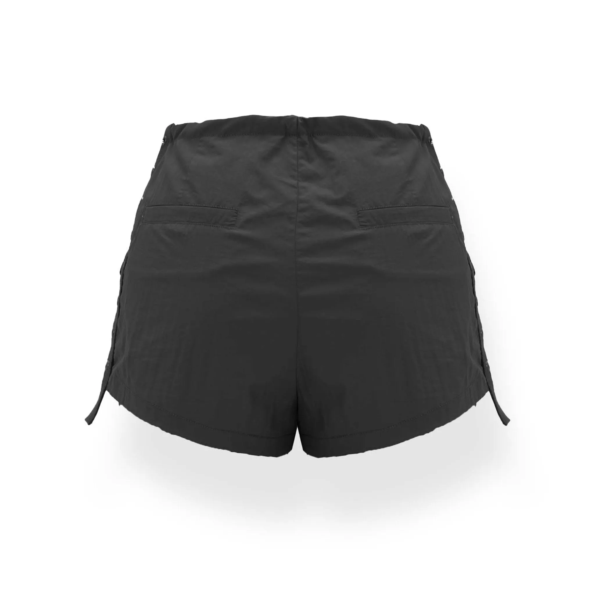 Mid-Rise Drawstring Casual Shorts Black