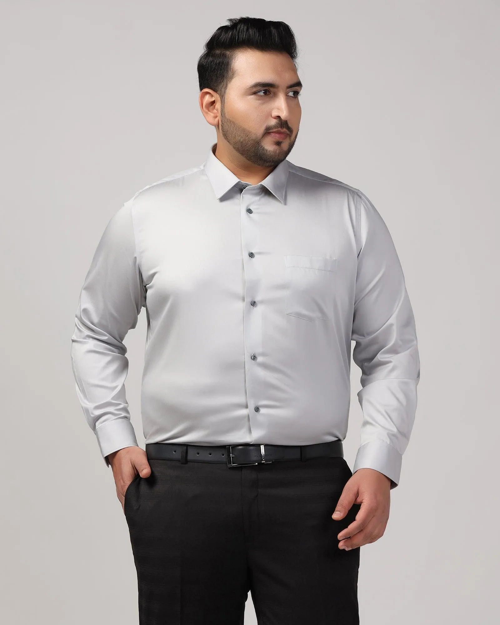 Must Haves Formal Grey Solid Shirt - Sailor