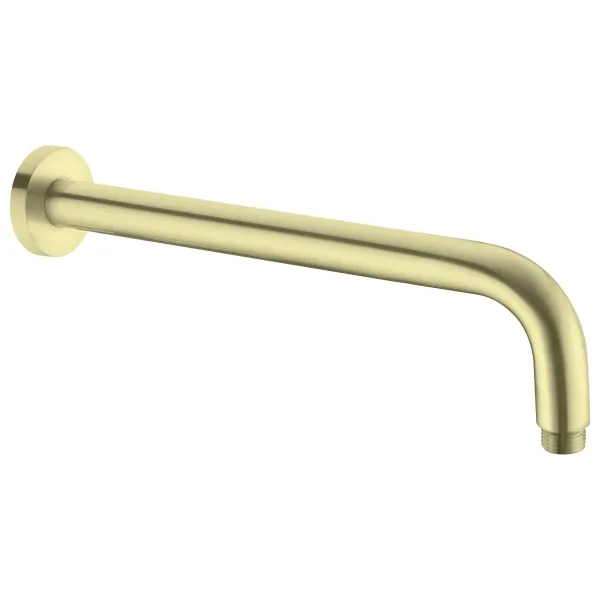 Nero Round Shower Arm 330m Length Brushed Gold